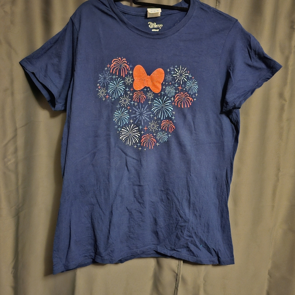 Disney Minnie Mouse Red White and Blue Patriotic Firework Tee